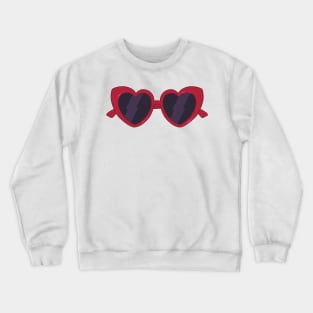 red heart shaped sunglasses aesthetic dollette coquette Crewneck Sweatshirt